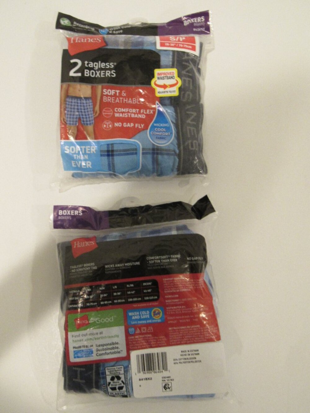 NEW TWO-PACKS OF MEN'S HANES WOVEN BOXERS (small) You get two 2-packs